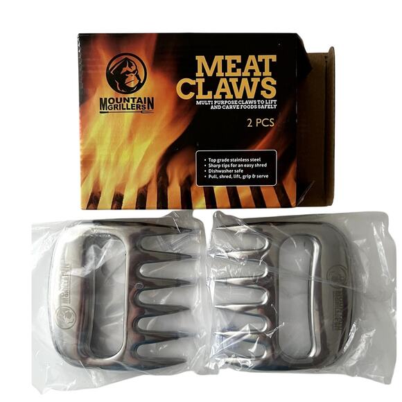 Meat Claws Stainless Steel All Metal New In Box Mountain Grillers Top Grade - Picture 1 of 3